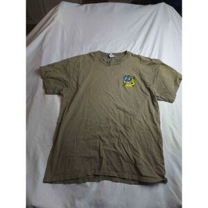 Vtg 90s Brazos Garfield T-Shirt Mens Green Embroidered Cartoon Nostalgia Kidcore